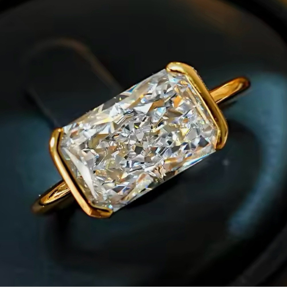 14k 3ct Radiant Cut Ring